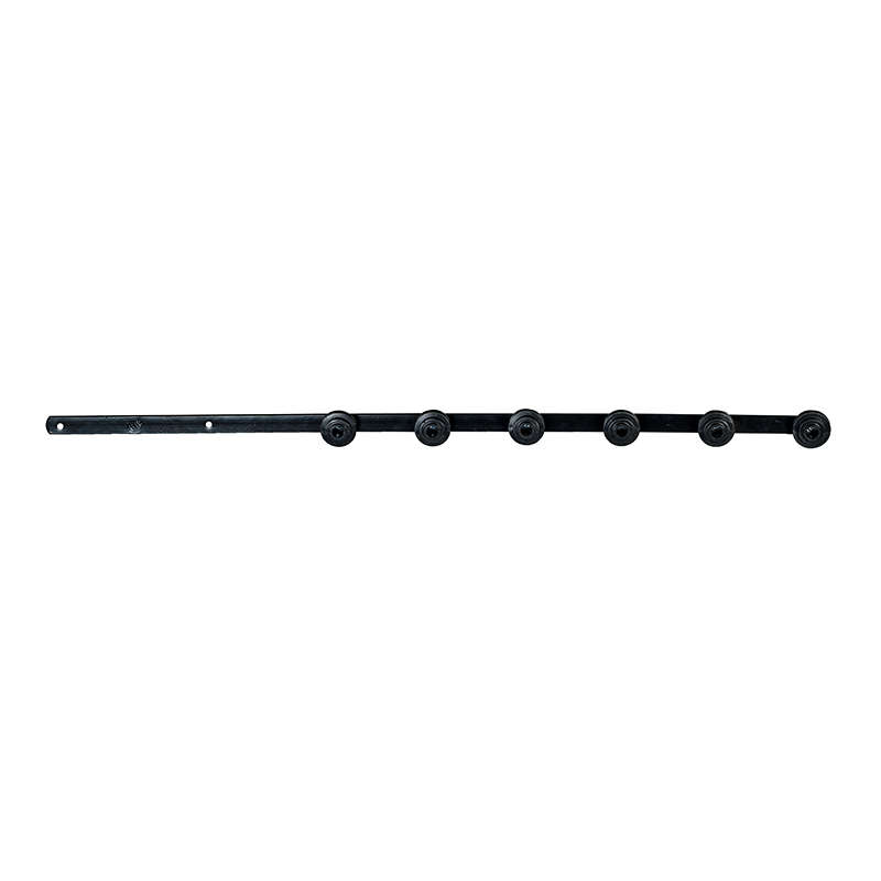 Flat Bar 6 wire Straight Black P/coated Bracket