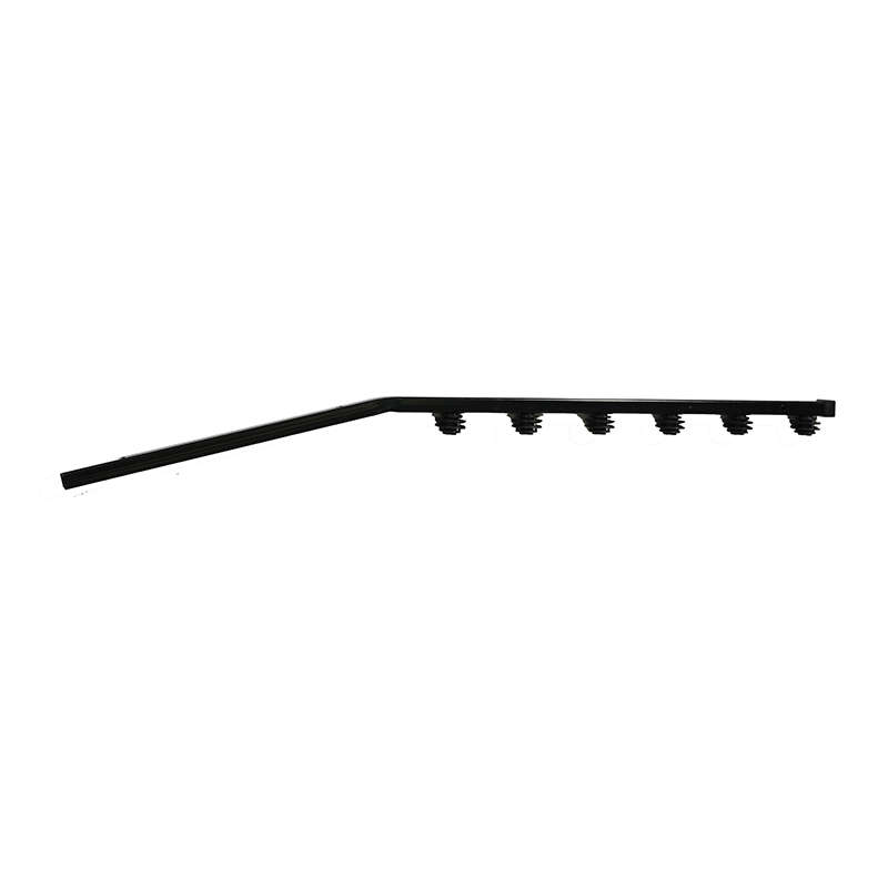 Sq Tubing 6wire Angled Black P/coated Bracket