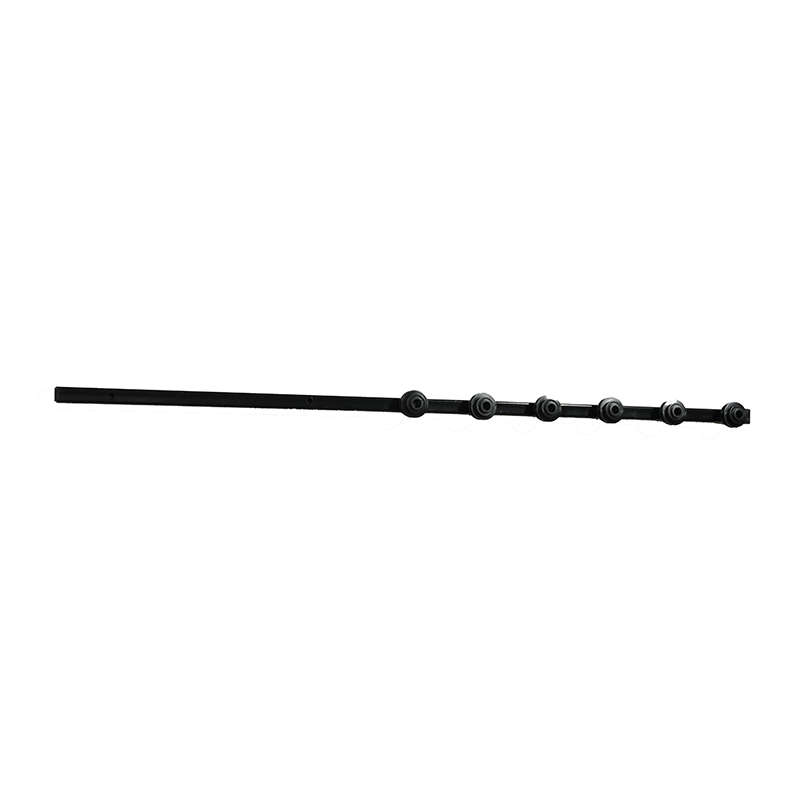 Sq Tubing 6wire Straight Black P/coated Bracket