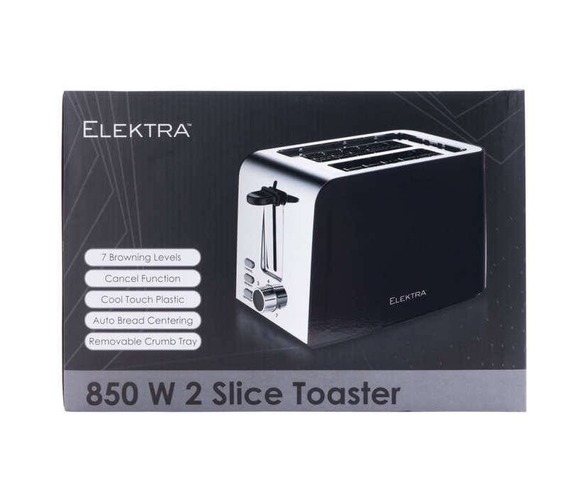 Elektra 2 Slice Toaster - Black