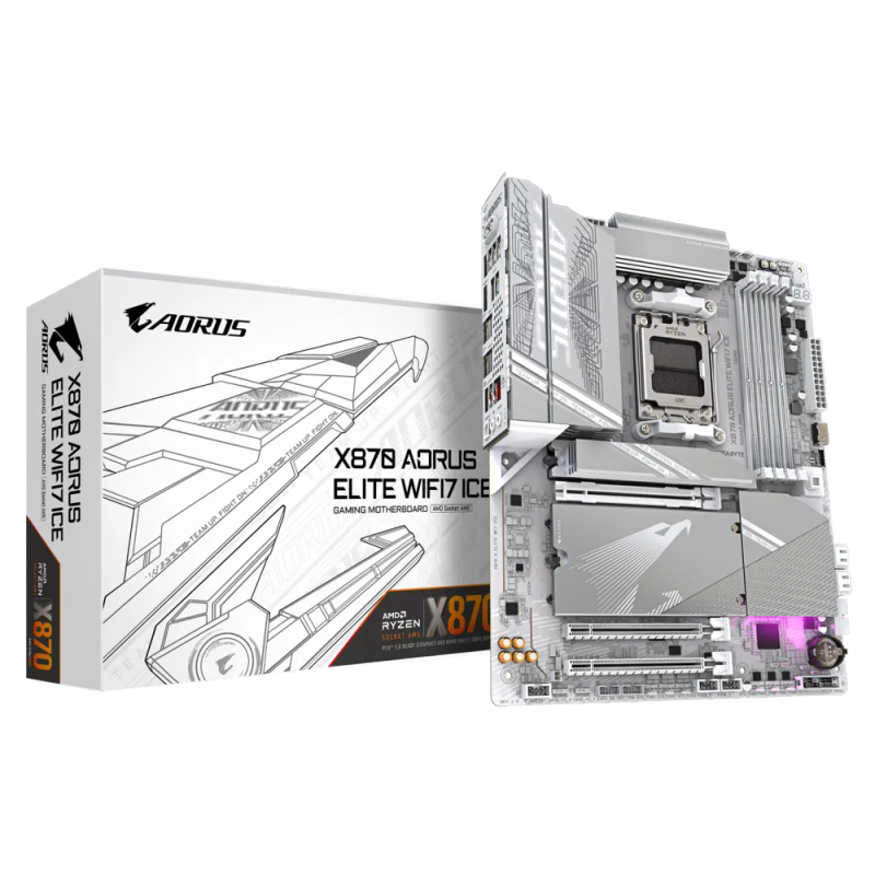 GIGABYTE Aorus AMD X870 Chipset for AMD AM5; 4x DDR5; 4x M2; 2x HDMI