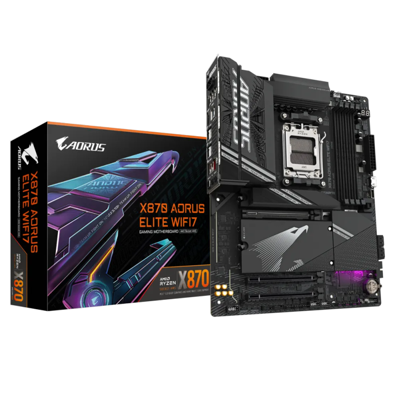 Gigabyte Aorus AMD X870 Chipset for AMD AM5; 4x DDR5; 4x M2; 2x HDMI