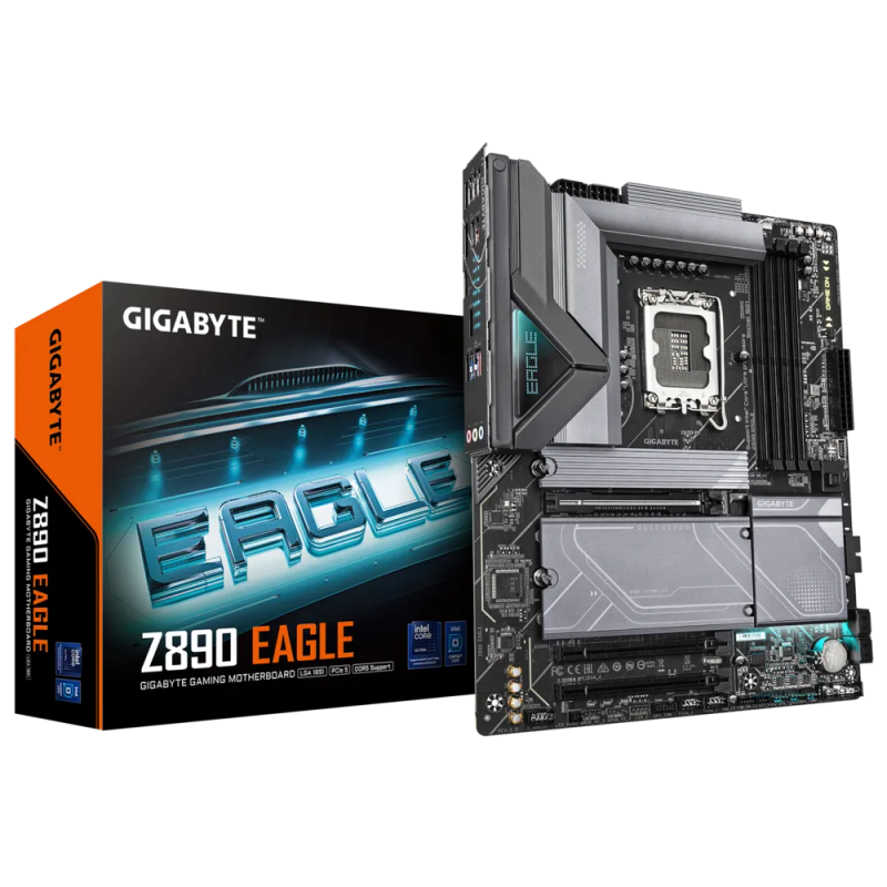 GIGABYTE Intel Z890 Chipset for LGA 1851; 4x DDR5; 4x M2; USB4 USB T