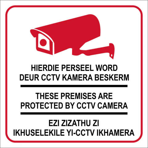 Warning Board for CCTV