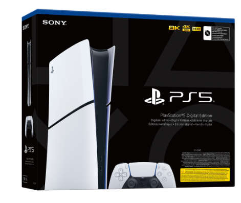 PlayStation 5 Slim 1TB Digital Console, Retail Box, 1 year warranty