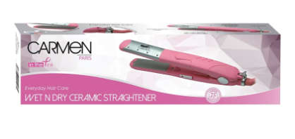 Carmen Wet 'n Dry Straightener - Pink