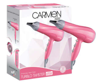 Carmen 5162 Turblo 2200W Pink Hairdryer