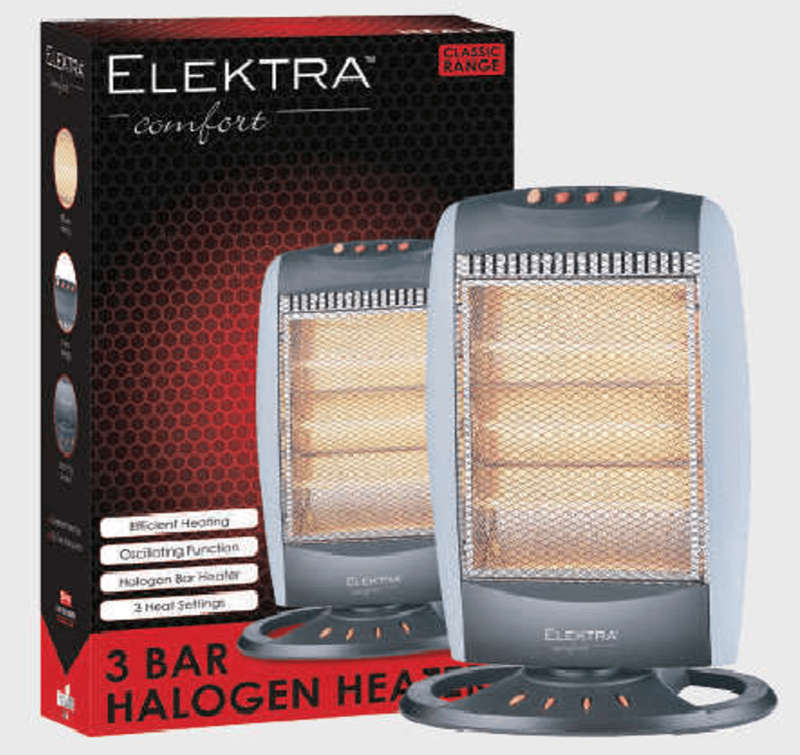 Elektra 3-Bar Halogen Heater