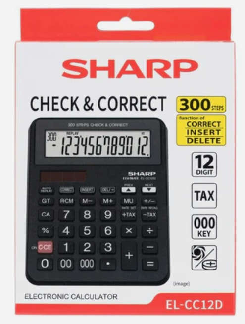 Sharp EL-CC12D Desk Calculator - CheckCorrect Tax