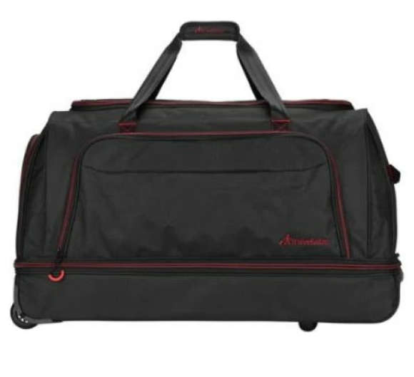 Travelwize Asteroid Trolley Duffle Black Red