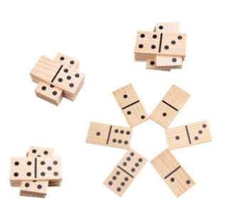 Quest 28Pc Giant Wooden Dominoes Natural