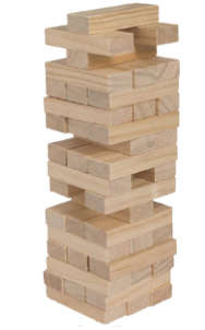 Quest 60Pc Giant Wooden Tumble Tower Natural