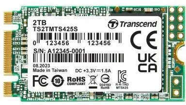 TRANSCEND 2 TB MTS425S M.2 SATA 3 2242 SSD 3D NAND - CACHELESS