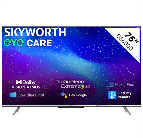 Skyworth 75 inch Q6600G Series QLED Google TV - 3840 x 2160 Resolution