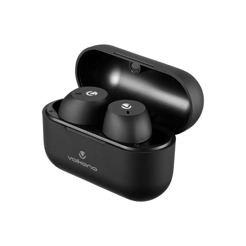Volkano Aero Series True Wireless Earphones with Charging Case - Black