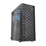 darkFlash Computer Case DK351 BLACK (with 4 Argb  fans)