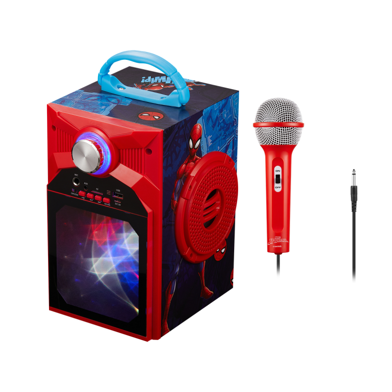 Spider-Man LED Karaoke Speaker with Microphone