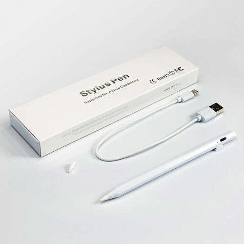 Superfine Nib Active Capacitive Stylus Pen - White