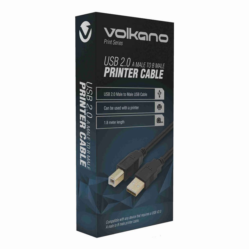 Volkano Print series USB printer cable 1.8 meter - black