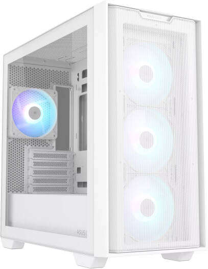 Asus A21 Plus M-ATX Computer Case, 4x 120mm ARGB Pre-Installed Fan, Up to 360mm Radiator, &amp; 7...