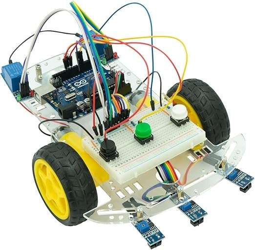 Edu-Matic EDU-ROBOTCAR Edu-Matic Tech by Resolute Robot Car Coding Kit for Teenagers, Multicolour