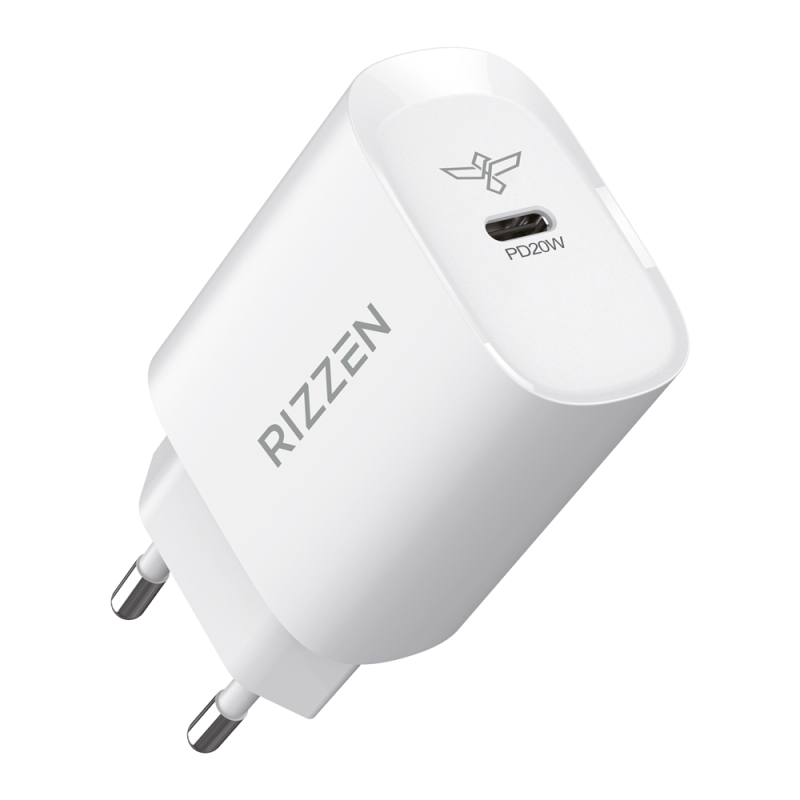 Rizzen PD20W Type-C Wall Charger - Input:AC 110-240V 50/60Hz 0.6A Output