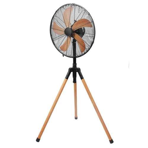 Alva Air 40cm Wooden Finish Tripod Fan 50w - 5 Aluminium Blades; Sturd