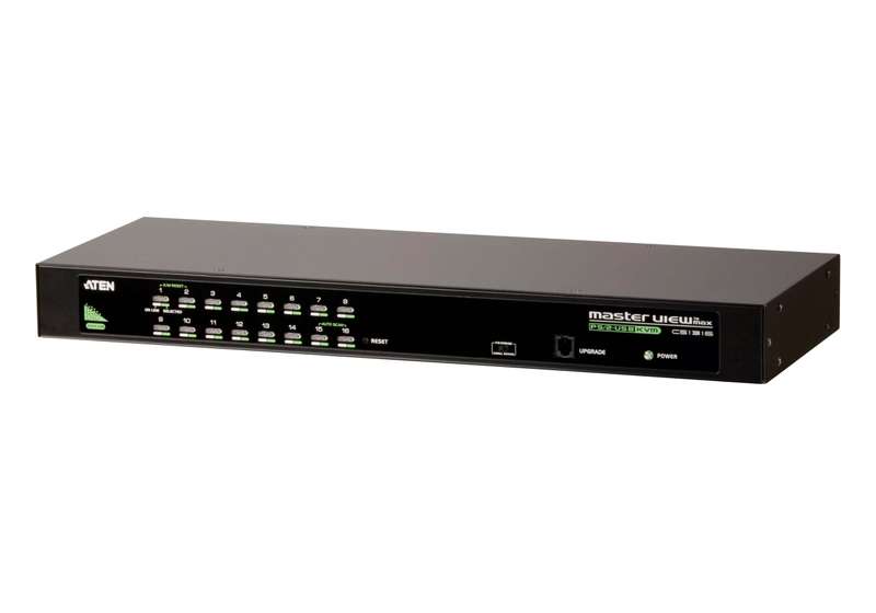 ATEN 16-Port PS/2-USB  VGA KVM Switch/Cascade/W/(US/EU/OUT) ADP. ATEN