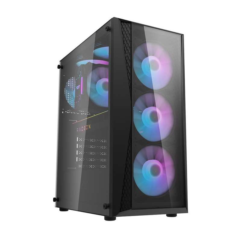 darkFlash Computer Case DK352 PLUS BLACK(with 4 Argb  fans)