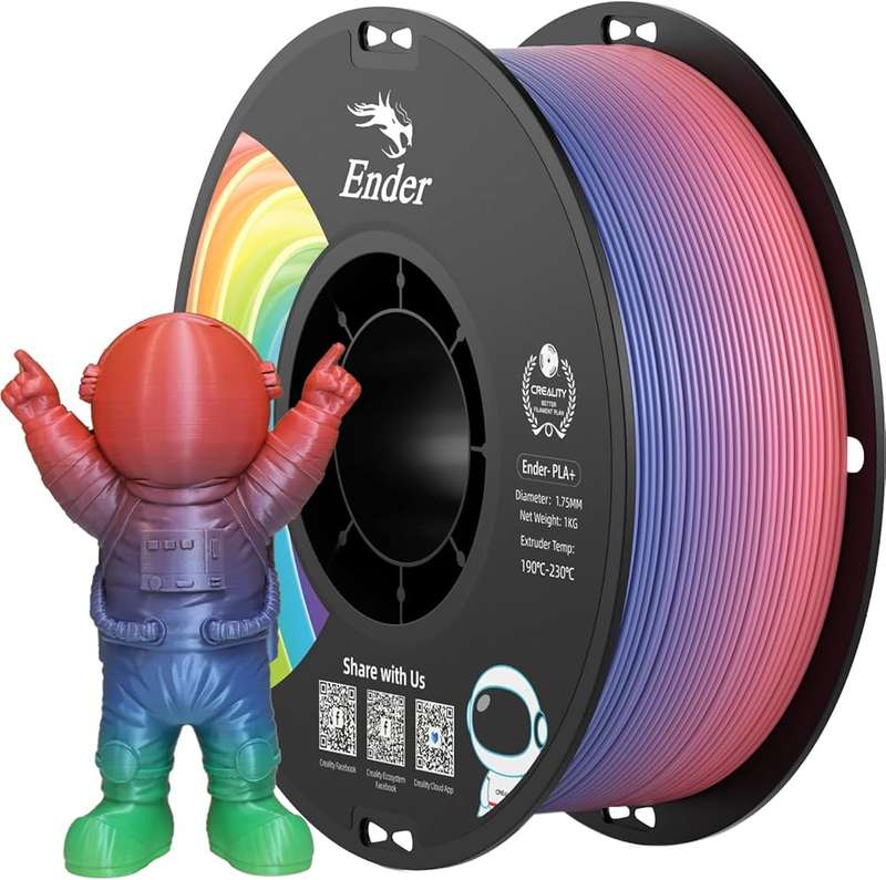 Ender PLA+ Filament Rainbow 1Kg