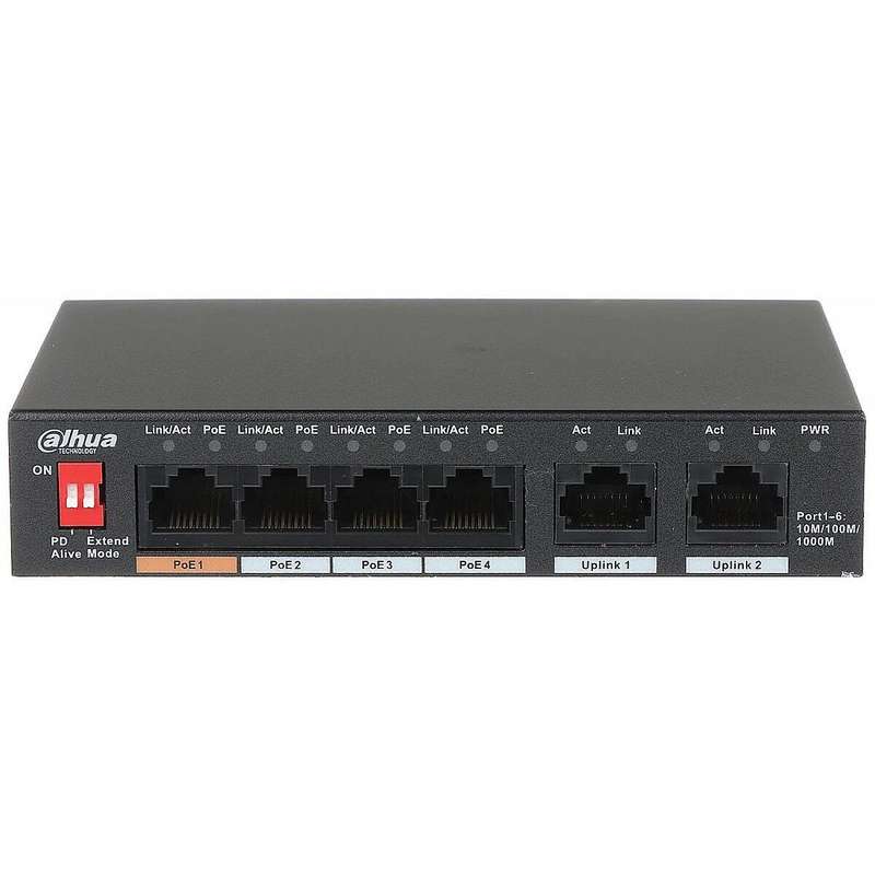 Dahua GB switch 6Port PoE 4 Unmanaged