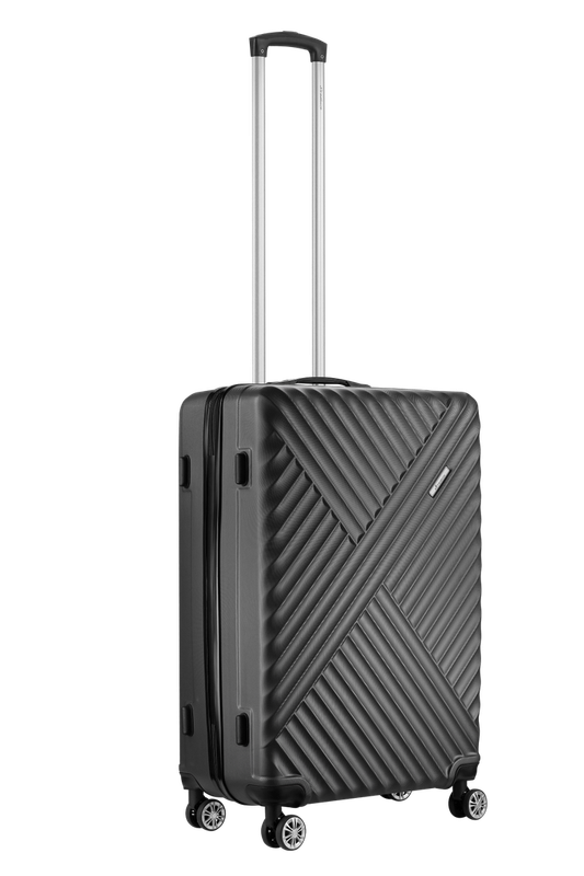 Travelwize Astra ABS 55cm 4-Wheels Spinner Luggage Black