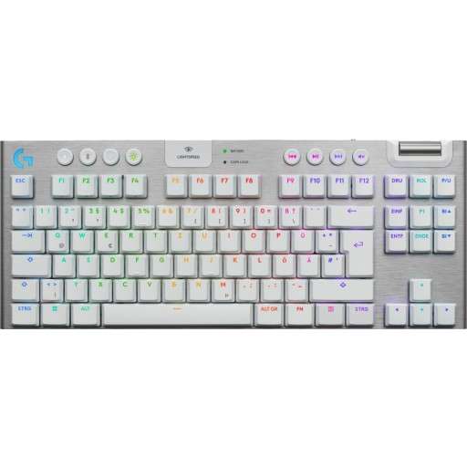 Logitech G915 X Lightspeed TKL Low-Profile GL Tactile Mechanical Wireless White Tenkeyless Gaming...