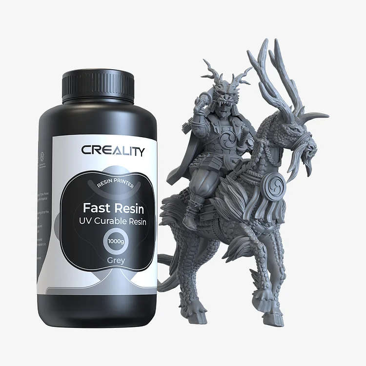 Creality Quick Resin Grey 1KG black plastic bottle