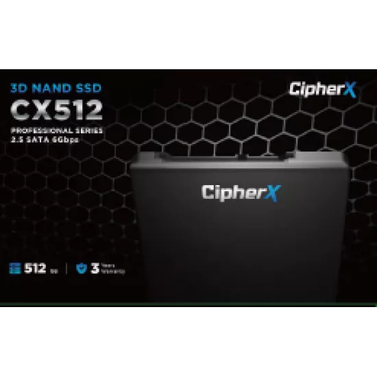 512GB CipherX, CX512 PRO 2.5", 3D NAND TLC, NANDXtend ECC Data Protect