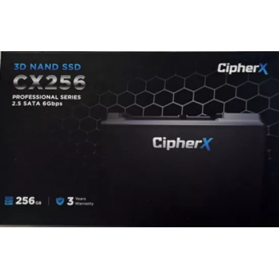 256GB CipherX, CX256 Pro 2.5", 3D NAND TLC, NANDXtend ECC Data Protect