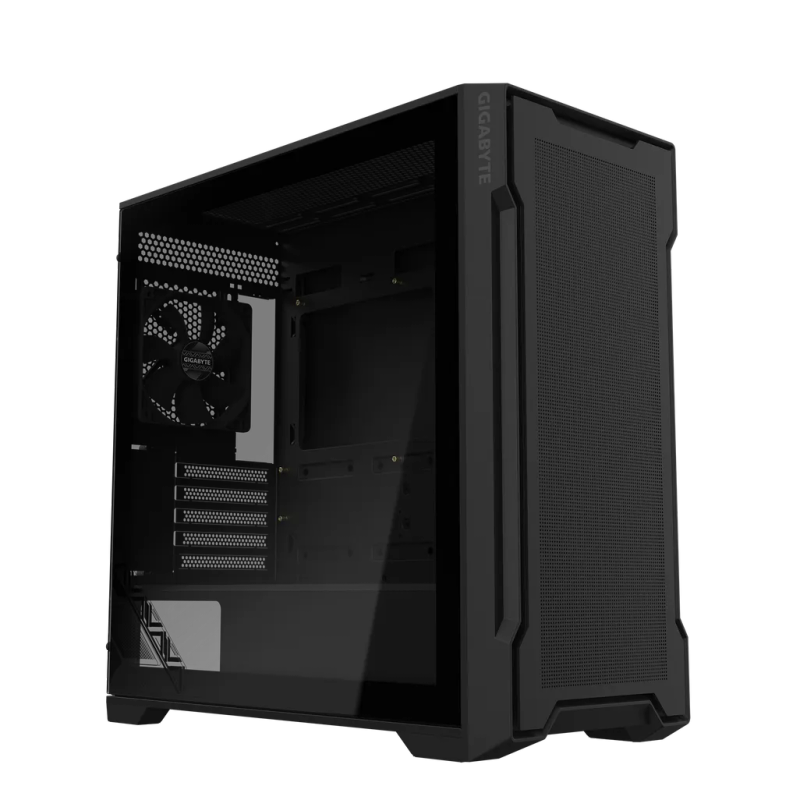 Gigabyte C102 Mid Tower; Black; Tempered Glass Side Panel; mATX.