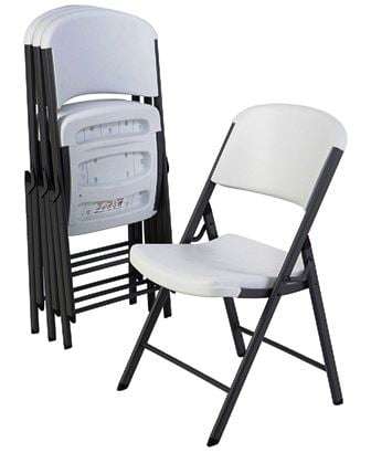 Casey Steel Folding Chair size 430x450x835mm Colour White