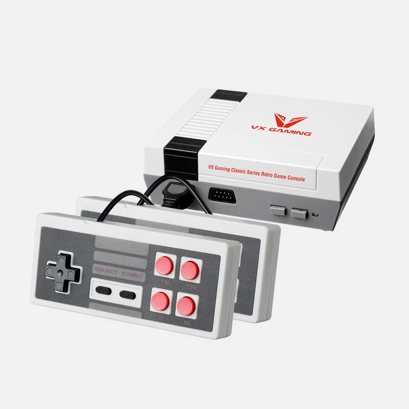 VX Gaming Classic 2.0 series Game Station with 2 Controllers - Clear