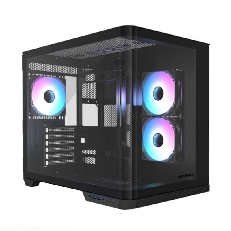 Raidmax I630 ATX | Micro-ATX | ITX ARGB Mid-Tower Dual Chamber Curved