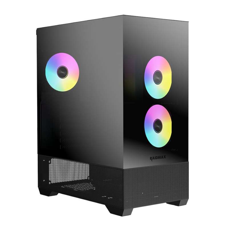 Raidmax I801 Air Chrome E-ATX |ATX | Micro-ATX | Mini-ITX ARGB Mid-Tower Gaming Chassis  Black