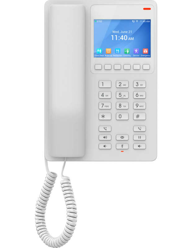 Grandstream 2 Line 3.5'' Color LCD WiFi 6 Hotel Phone White | GHP630W