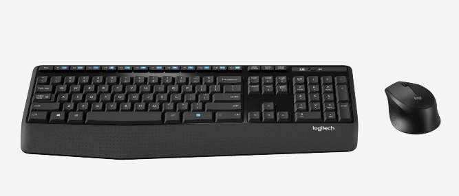 Logitech MK345 - Wireless Keyboard and Mouse Combo - Black - USB
