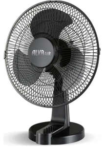 Alva 40cm Plastic Desk Fan Black 45w