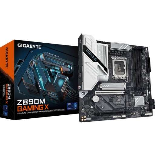 Gigabyte GA-Z890M-GAMING-X Z890M GAMING X Intel Z890 Arrow Lake LGA1851 Micro-ATX Desktop Motherb...