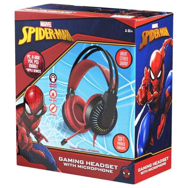 Marvel Spiderman Gaming headphone with boom mic