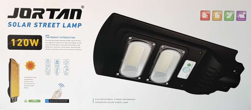 Solarix Jortan 120watt Solar Powered LED Street Lamp