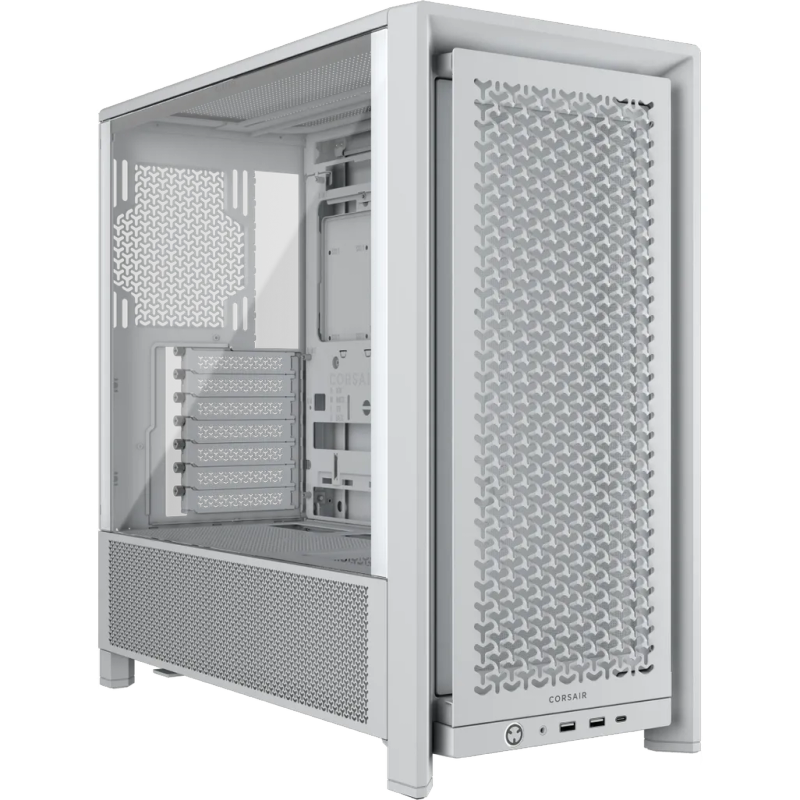 Corsair Frame 4000D Mid-Tower PC Case; No Fans - White.