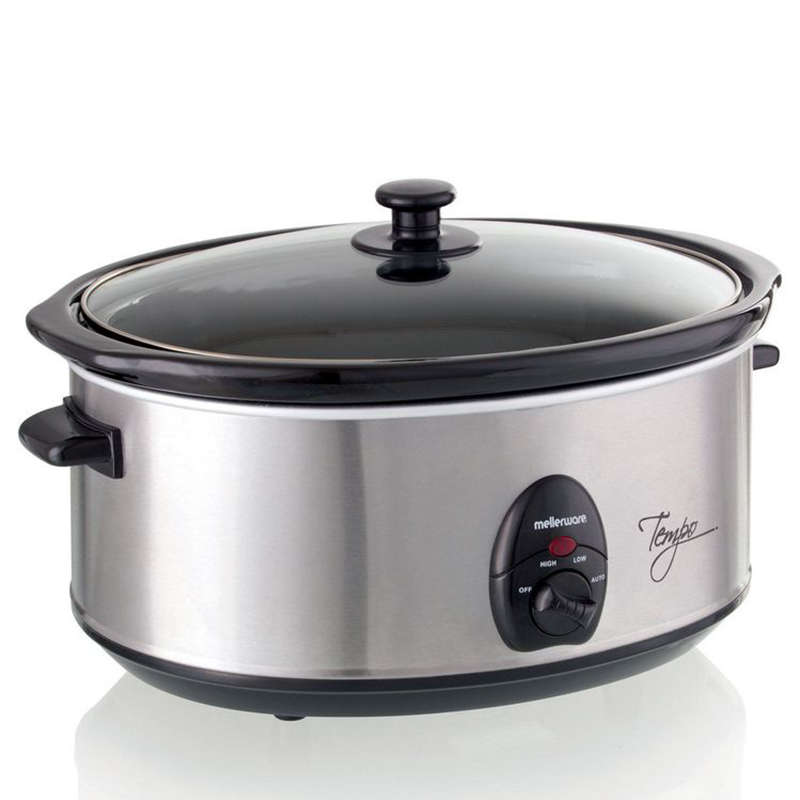 Mellerware Stainless Steel 6.5L Slow Cooker 320W