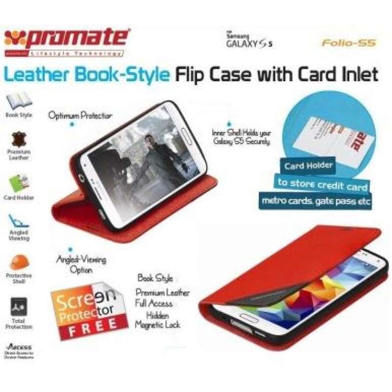 Promate Folio S5 Bookcover with inside card pocket Colour:
